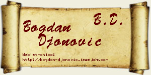 Bogdan Đonović vizit kartica